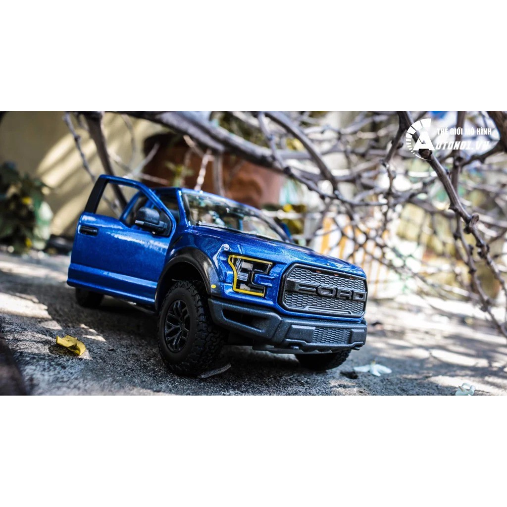 MÔ HÌNH 2017 FORD RAPTOR F150 BLUE 1:24 MAISTO 3296