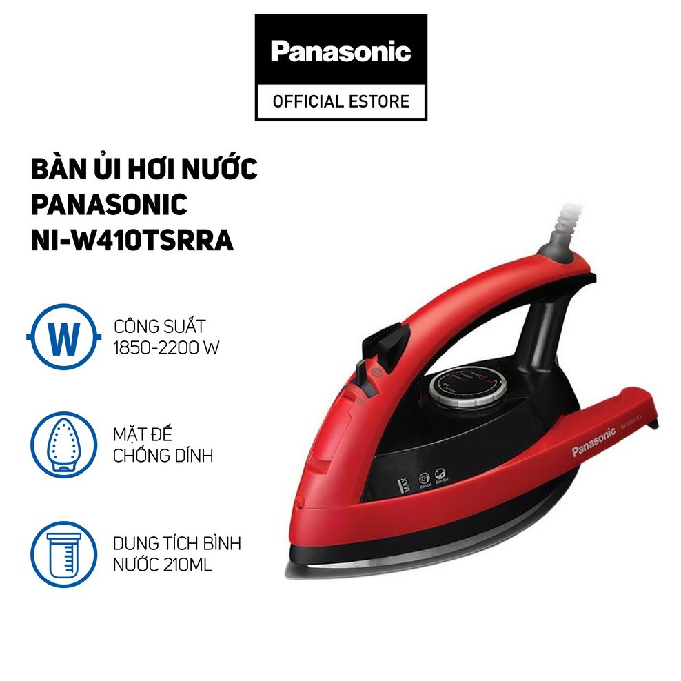 Bàn ủi hơi nước Panasonic NI-W410TSRRA - Hàng Chính Hãng - Đỏ