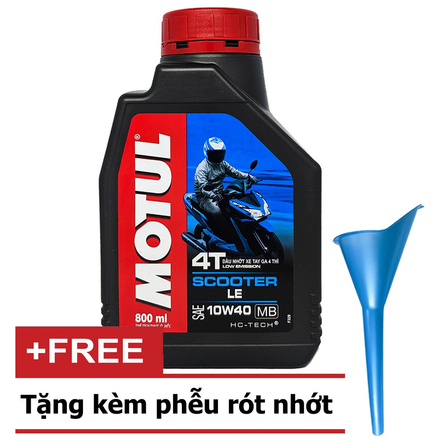 DẦU NHỚT MOTUL TAY GA SCOOTER LE 10W40 0.8 L - 800ML (TẶNG PHỄU THAY NHỚT)