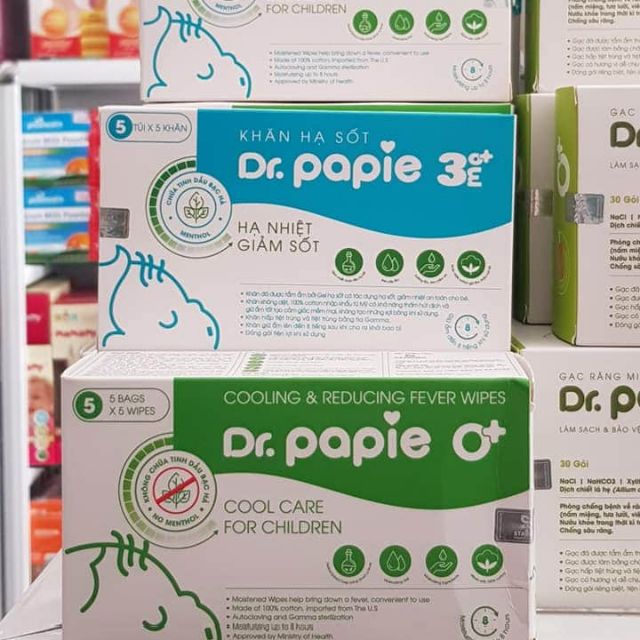Khăn lau hạ sốt Dr Papie
