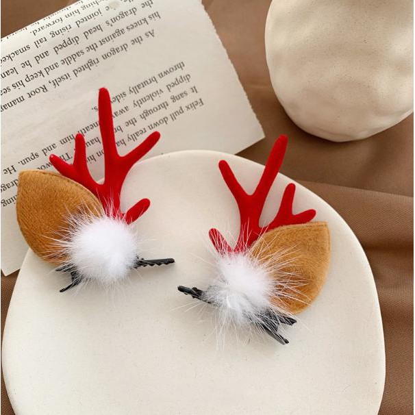 Kẹp tóc tuần lộc Noel Giáng sinh siêu xinh
