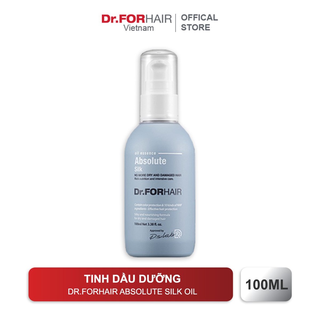 Chai xịt dưỡng tóc uốn nhuộm, tinh chất nuôi dưỡng và chăm sóc tóc Dr.ForHair Absolute Silk Oil Essence 100ml