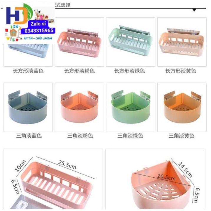 Kệ nhựa treo tường nhà tắm, nhà bếp dán tường chịu lực