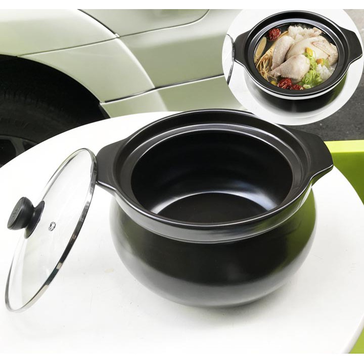Nồi hầm 3 lít , nồi đất 3L hầm gà, hầm xương, nấu lẫu, hàng loại 1 chịu nhiệt tốt, nồi đất