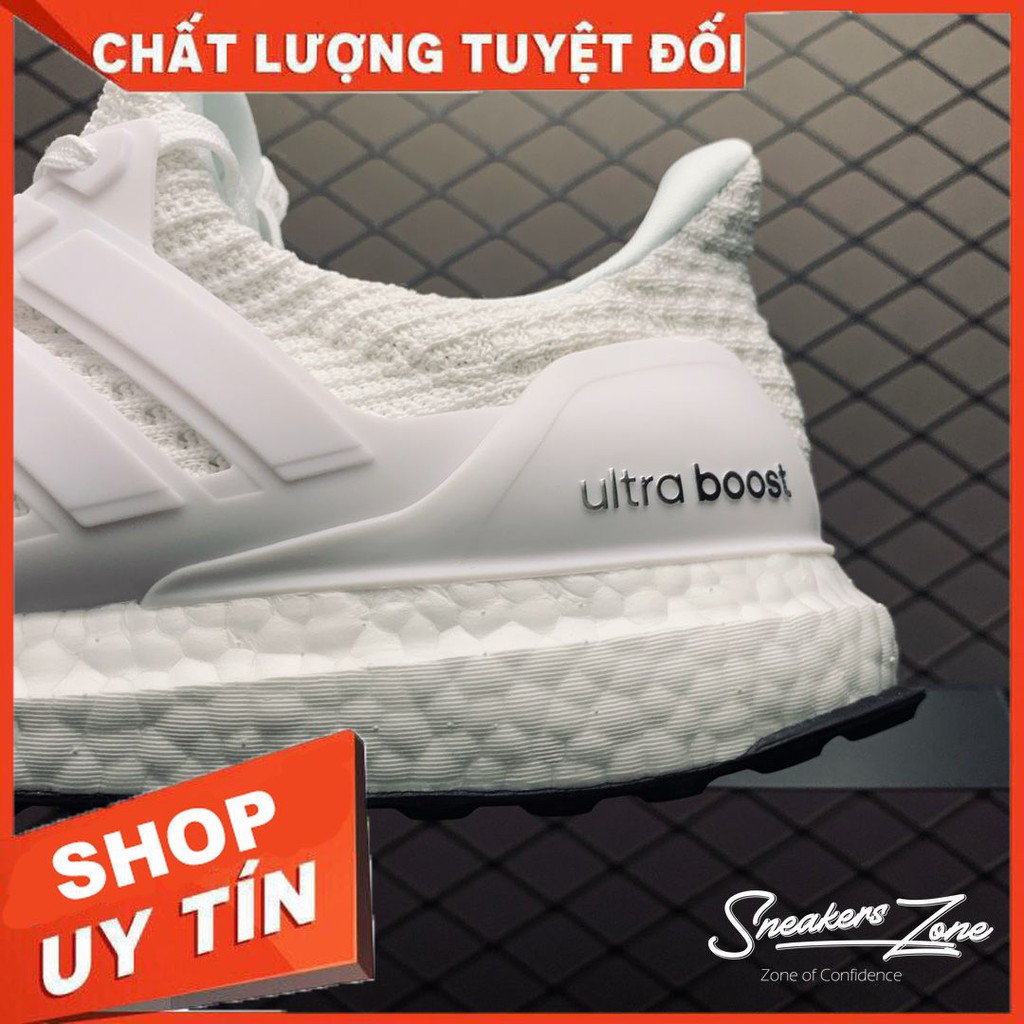 (FREE SHIP + HỘP + QUÀ) Giày thể thao sneaker nam nữ ULTRA BOOST 4.0 white trắng đế đen