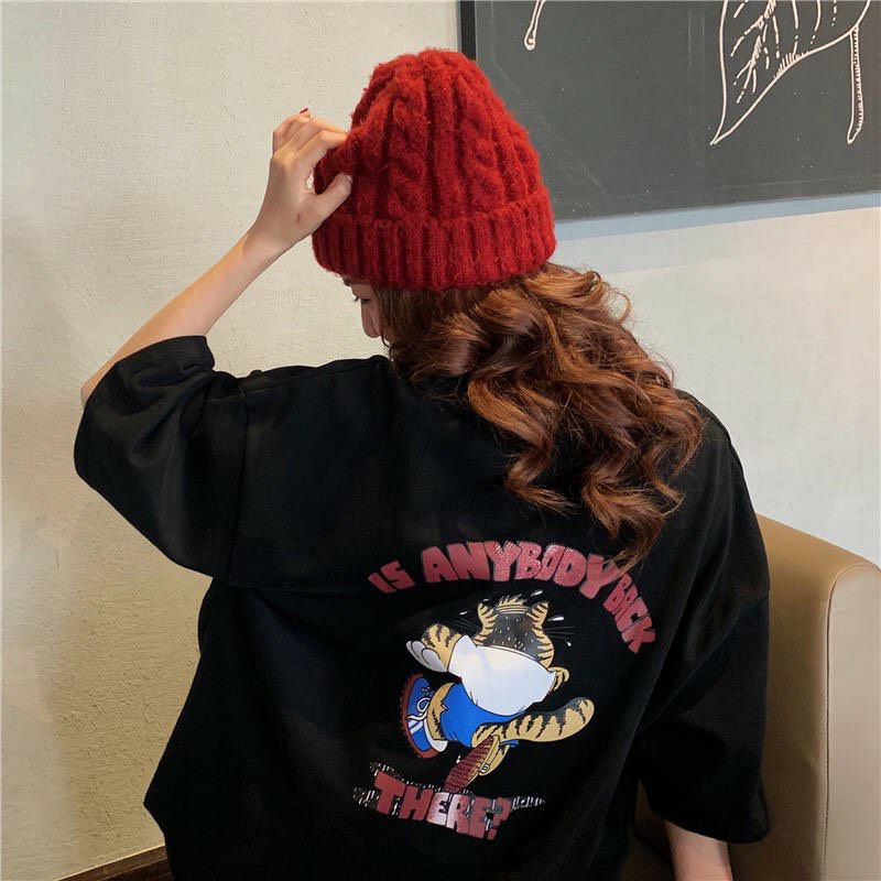 Áo Thun tay lỡ Unisex in Hổ