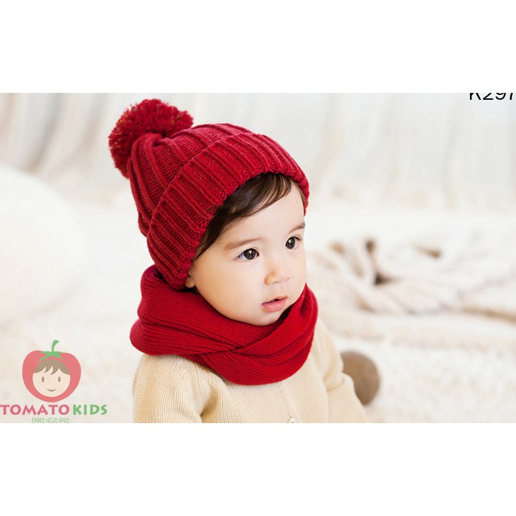 Khăn ống len phong cách hàn quốc cho bé ( quấn 2 vòng)