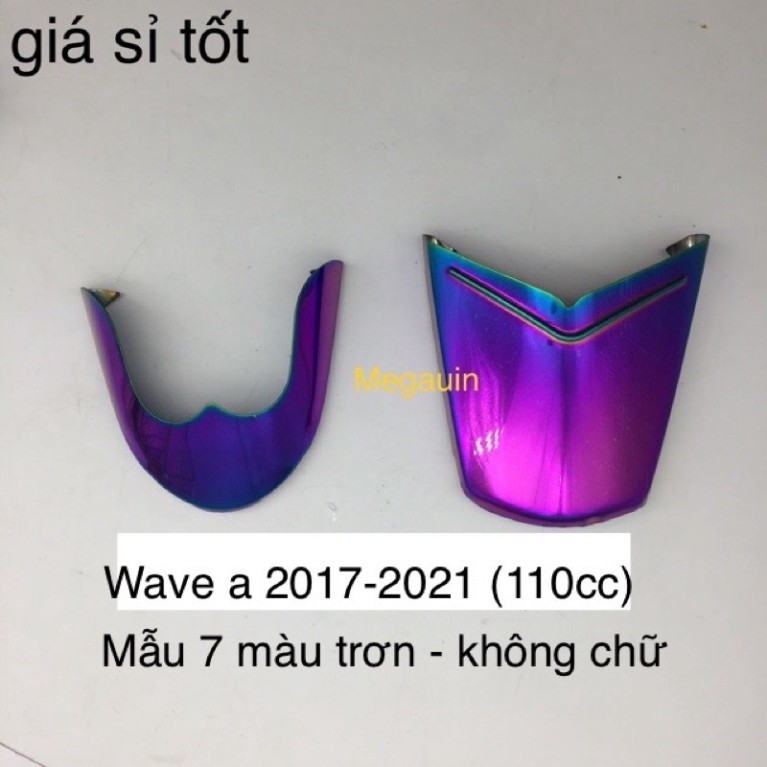 Bộ ốp dè (mõm đuôi) inox, titan 7 màu WAVE A 2007-2021 , Wave 50cc