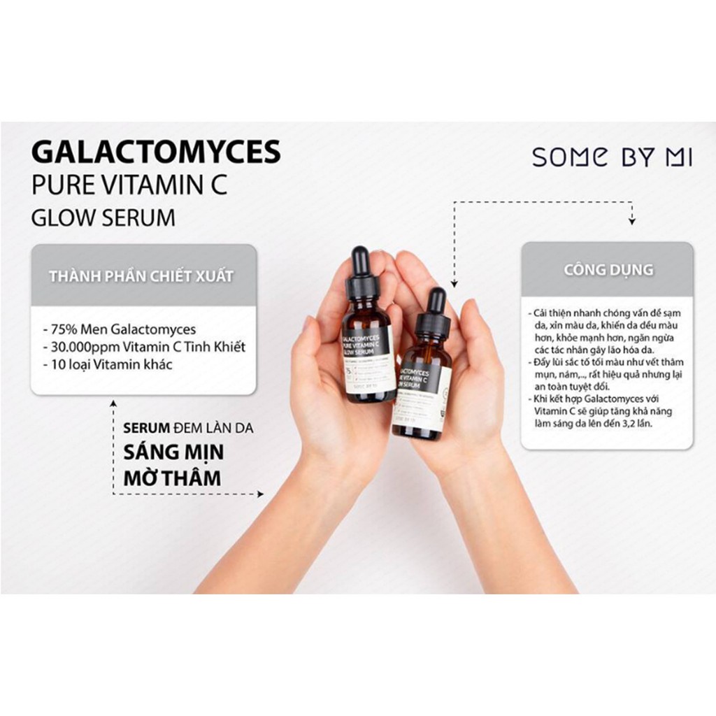 Tinh Chất Dưỡng Trắng, Chống Lão Hóa Some By Mi Galactomyces Pure Vitamin C Glow Serum 30ml