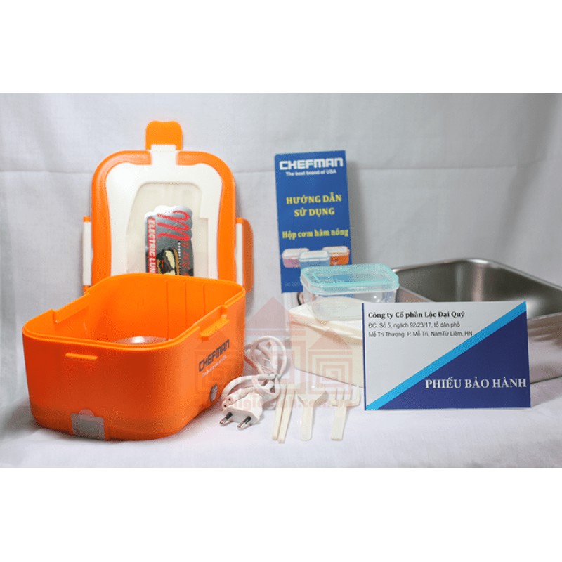 Hộp Cơm Hâm Nóng Chefman CM-113i inox Cao Cấp tặng túi đựng | BigBuy360 - bigbuy360.vn