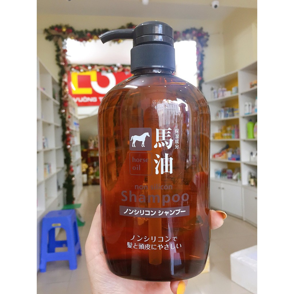 Dầu gội, dầu xả mỡ ngựa horse oil natural hair shampoo Nhật Bản