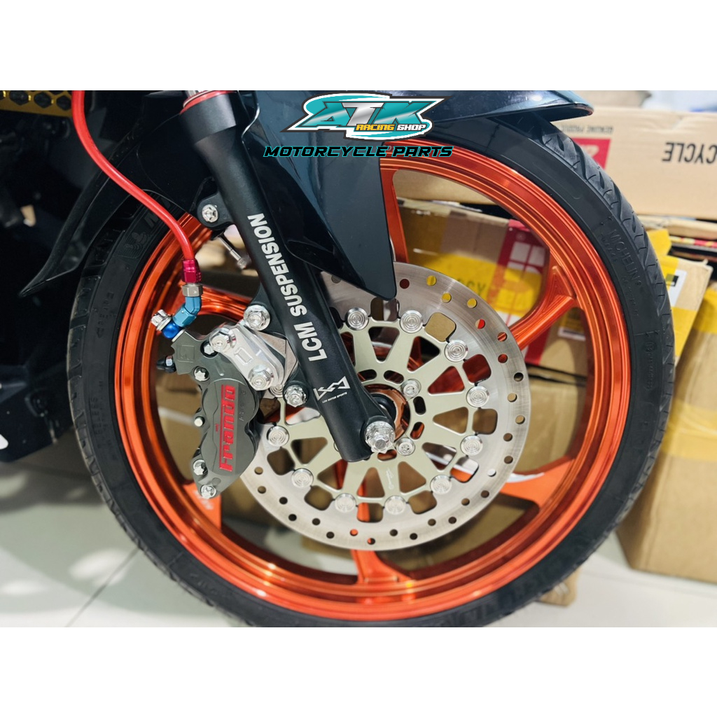 Heo dầu Adelin 4pis Mode cnc chữ Frando màu xám socola cực đẹp khi lên xe