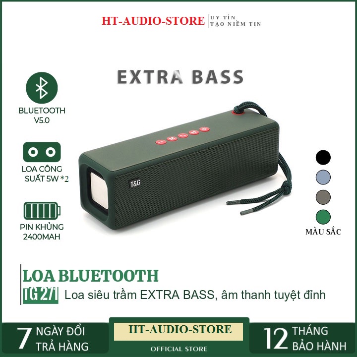 TG271 Loa bluetooth không dây ngoài trời có thể sạc lại loa siêu trầm di động mini