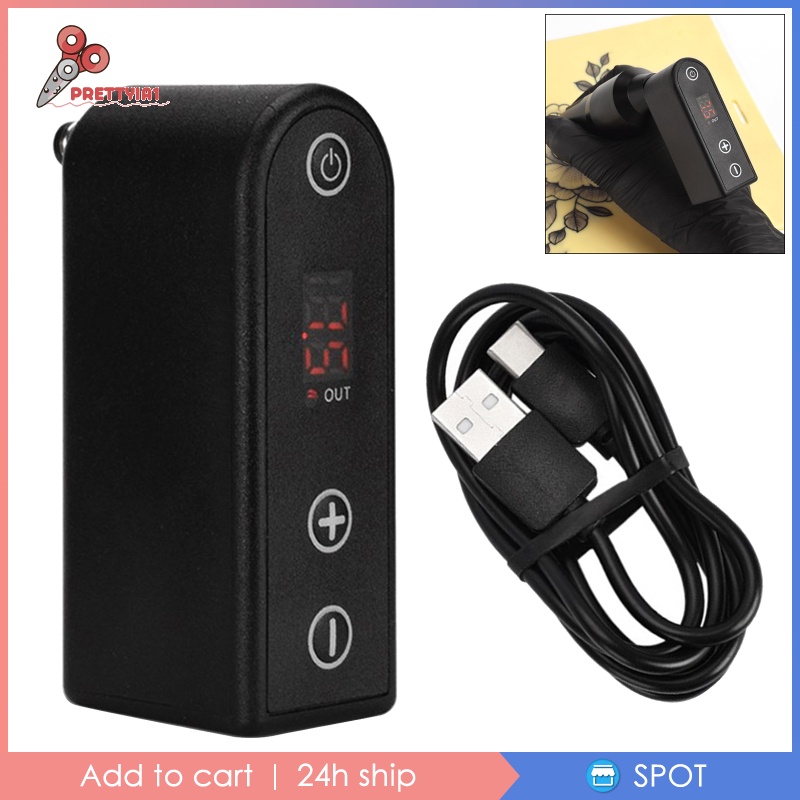 Bộ Nguồn Không Dây Prettyia1 Cho Máy Xăm Giao Diện DC