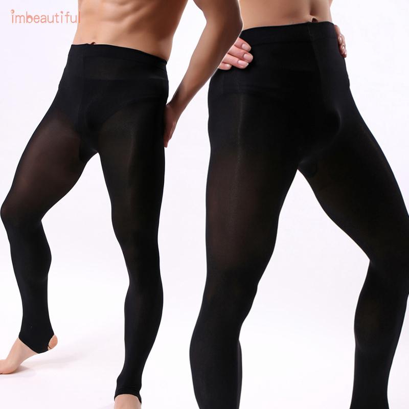 Quần Legging Lưng Cao Xuyên Thấu Giữ Ấm Cho Nam