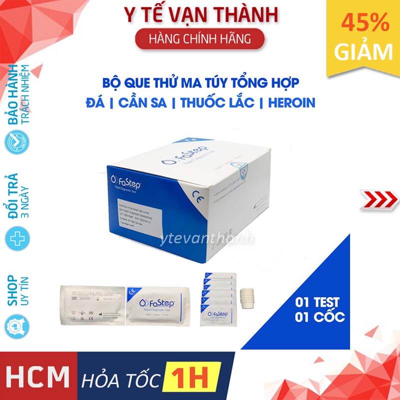 ✅ [CHÍNH HÃNG] [HỘP 25 BỘ] Bộ Kit Xét Nghiệm Nhanh Chất Gây Nghiện- Fastep (USA) (Nước Tiểu), Chính xác 99% -VT0776