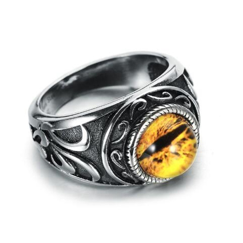 Nhẫn thời trang làm từ inox phong cách punk cổ điển dành cho nam