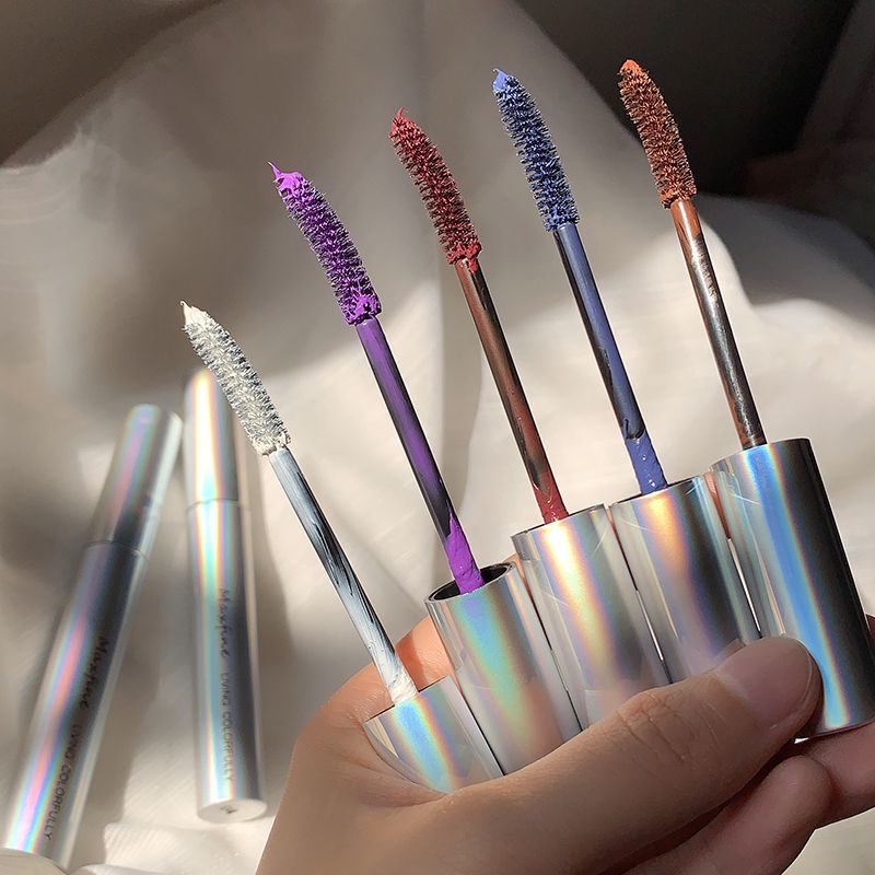 Mascara chống nước chuốt mi cong dày trang điểm tự nhiên 9 màu tùy chọn