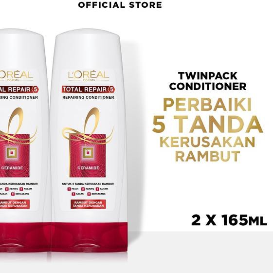 (Hàng Mới Về) Bộ Sản Phẩm Chăm Sóc Tóc L 'Oreal Paris Total 165 ml