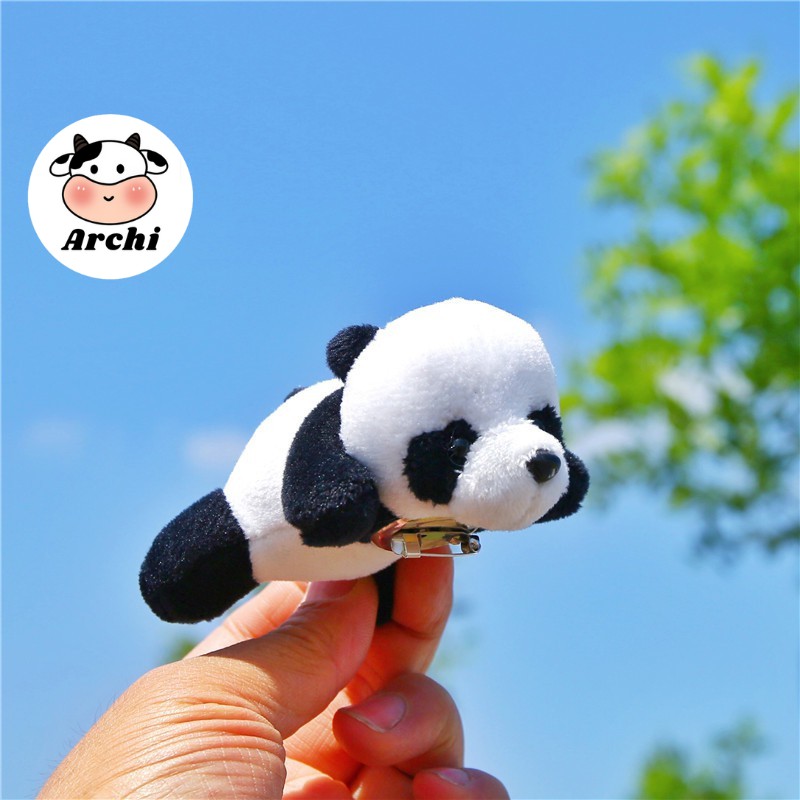 Pin cài áo, cài balo dạng bông hình gấu trúc Panda