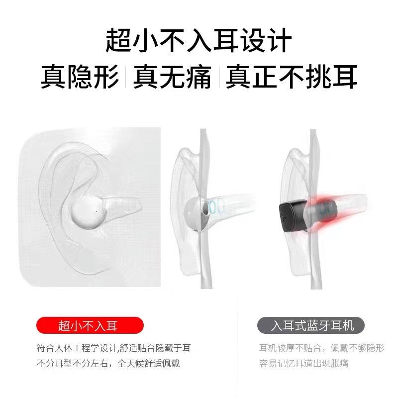 Tai Nghe Nhét Tai Bluetooth Mini Vô Hình Kỹ Thuật Số Thông Dụng Cho Apple Oppo Vivo Huawei Xiaomi