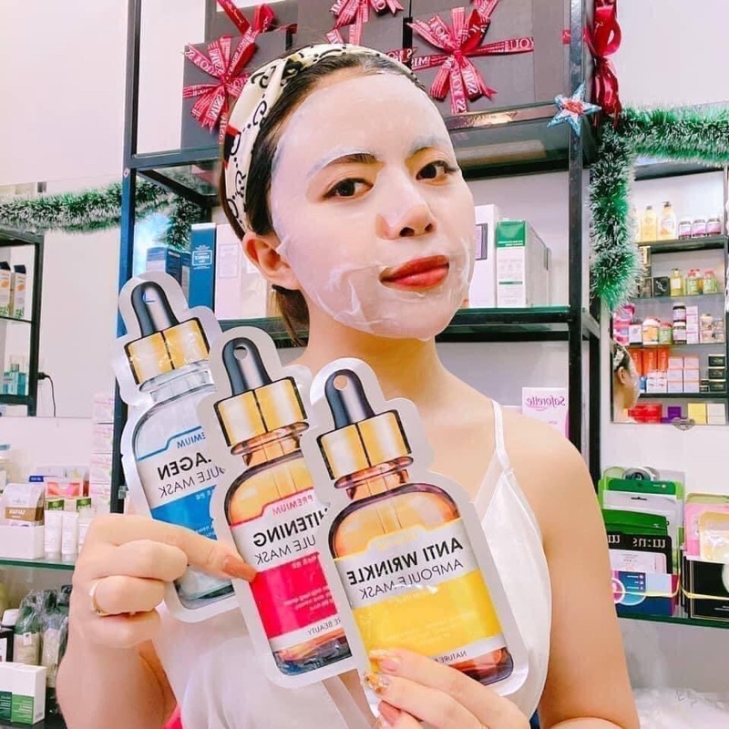 Mặt Nạ Tinh Chất Tế Bào Gốc Nature Beauty Premium Ampoule Mask Bí Quyết Da Đẹp Không Cần Spa