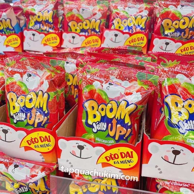 Kẹo dẻo BOOM JELLY UP ORION đào dâu nho BỊCH 91G đủ mùi - tapquachukim