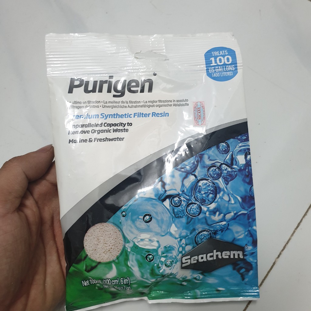 Seachem Purigen 250ml - Vật Liệu Lọc Làm Trong Nước Giúp Hấp Thụ Tạp Chất Cho Bể Cá