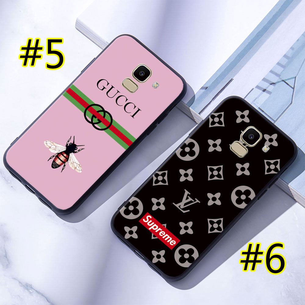 Ốp điện thoại silicon mềm họa tiết thương hiệu thời trang cho Samsung Galaxy J2 Pro J4 J6 J8 2018 Plus J4+ J6+
