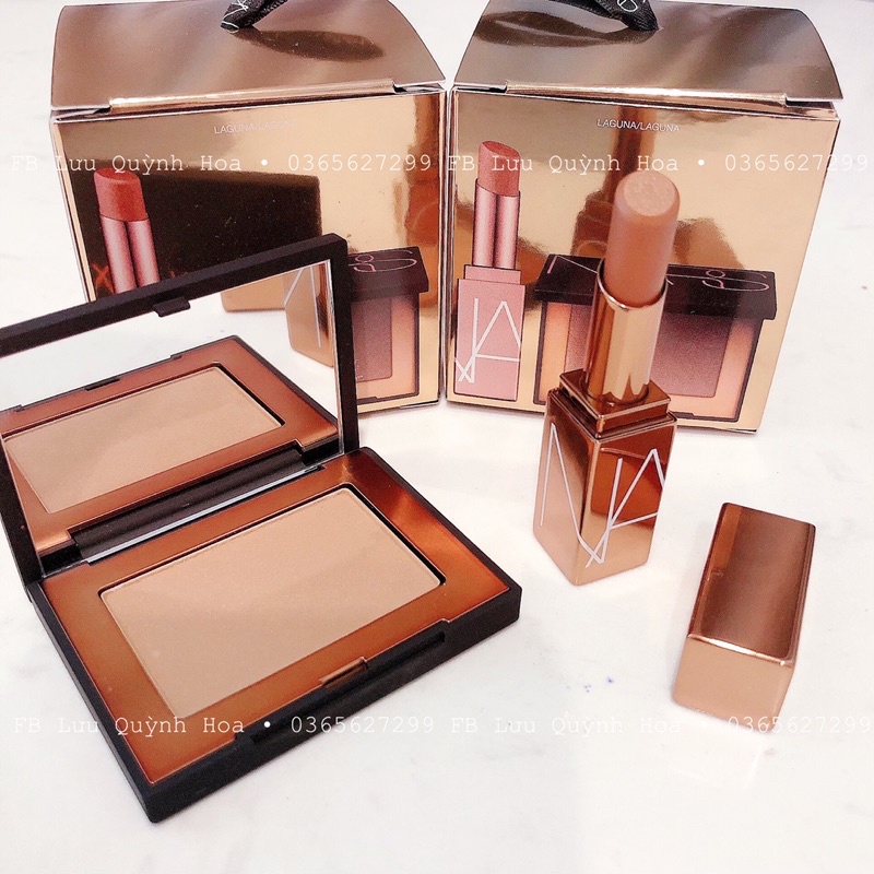 Set Make Up NARS Laguna Limited gồm phấn tạo khối và son dưỡng