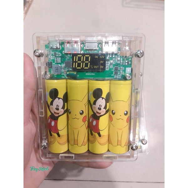 bộ xạc dự phòng meca trong suốt 8cell-20000mah