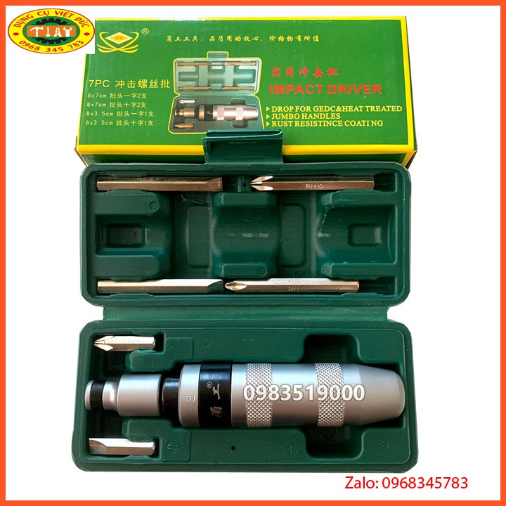 Bộ tô vít đóng đảo chiều cao cấp IMPACT DRIVER 7 chi tiết