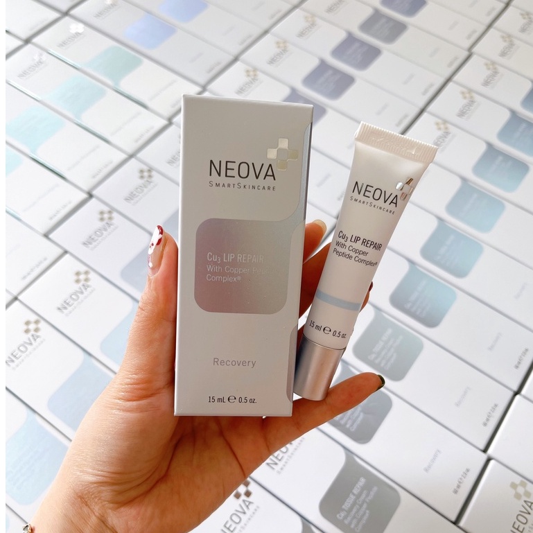 Kem Dưỡng Ẩm Giảm Thâm Môi, Xóa Rãnh Nhăn & Căng Mọng Tự Nhiên Neova Cu3 Lip Repair Với Phức Hợp Đồng Peptide 15ml