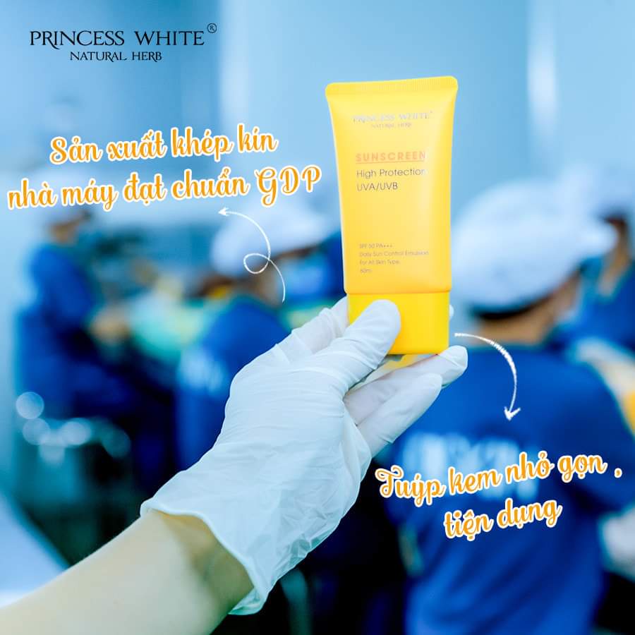 Kem Chống Nắng Princess White Sunscreen SPF50 PA+++ HerSkin 60ml Ngăn Tia UV