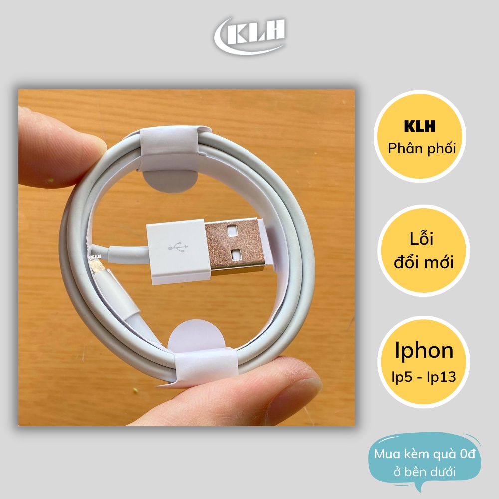 Dây Cáp Chân Sạc Nhanh Cho Phone, Tablet Klh 3I Dây Sạt Ip5/6/6S/6P/7/8/X/Xs/11/12/13 - Klh Shop
