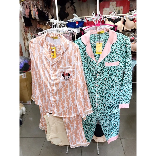 Bộ Pijama tay dài lụa Satin