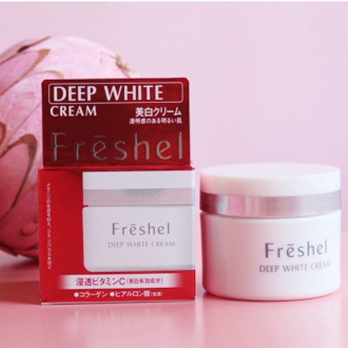 KEM DƯỠNG DA BAN ĐÊM TRẮNG SÁNG DA, MỜ NÁM VÀ TÀN NHANG KANEBO FRESHEL DEEP WHITE CREAM 35G