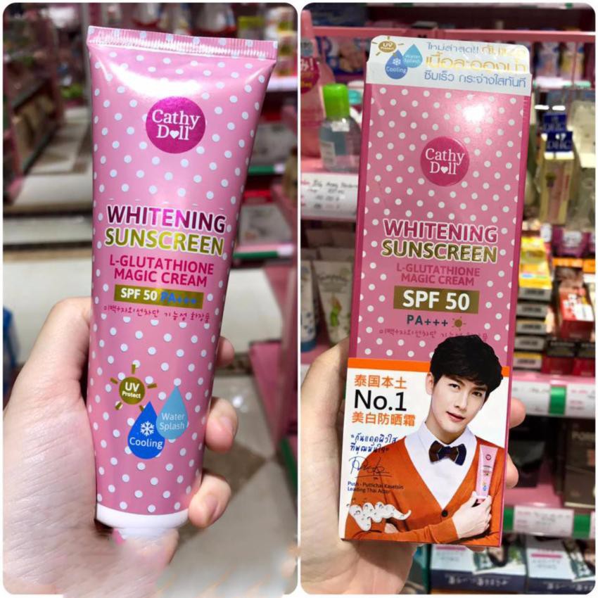 Kem chốnǥ nắng trắŉg da Whitening Sunscreen L-glutathıone Magic Cream SPF 50