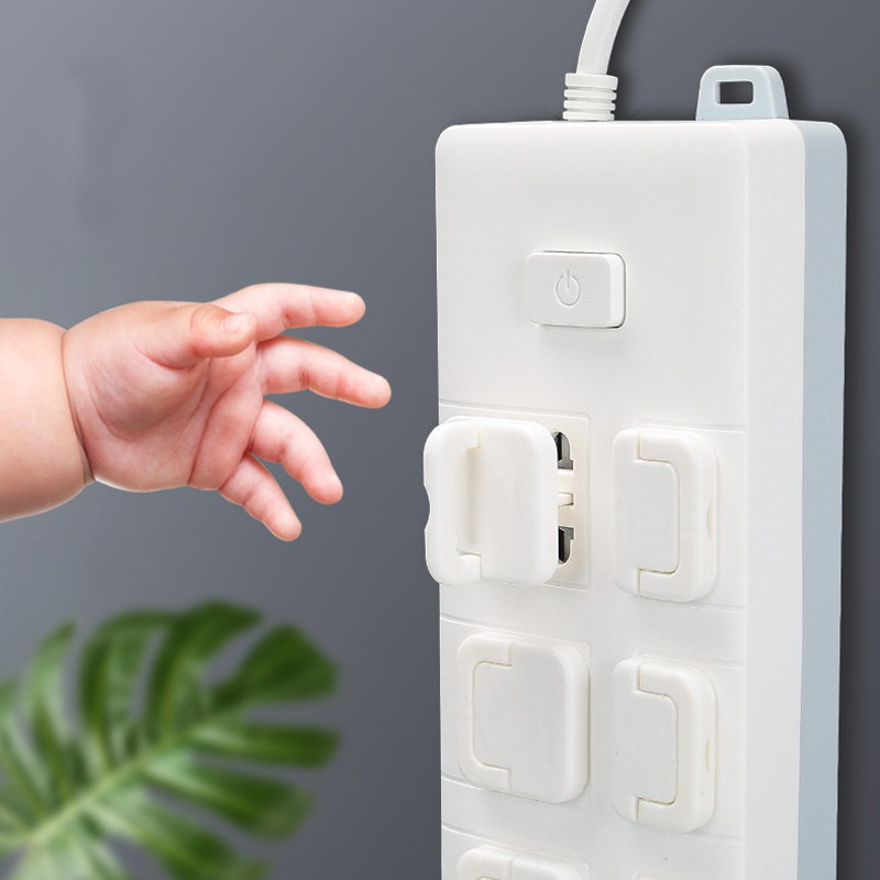 COMBO 10 Nút Bịt Ổ Điện Chống Giật, Có Khóa Chốt An Toàn Tiện Dụng Cho Gia Đình Có Bé Nhỏ