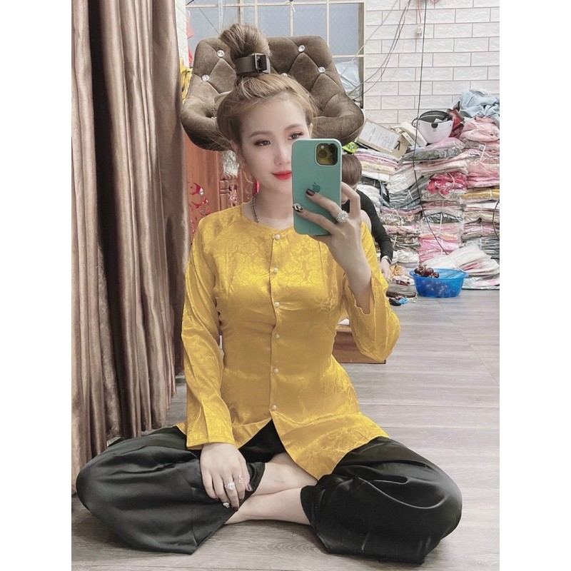 Set Đồ Bà Ba Gấm Lụa