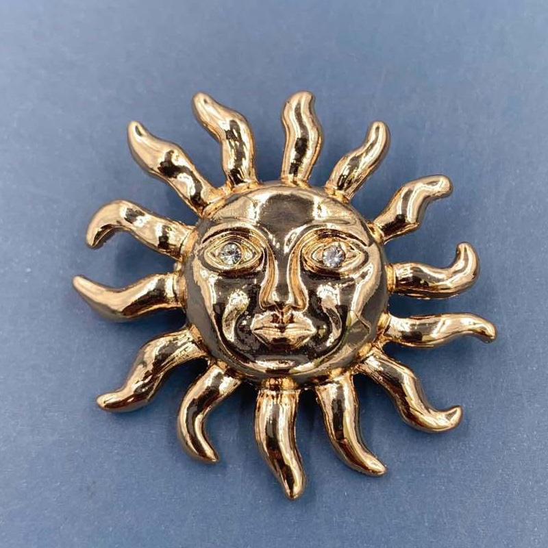 Trâm Cài Áo Hình Hoa Tulip Ngọc Trai Ngôi Sao Mặt Trời Kiểu Vintage