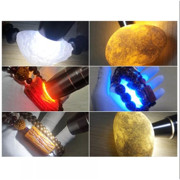 Đèn Pin LED 3in1, sáng Trắng-Vàng-Tím UV giúp nhận dạng trang sức