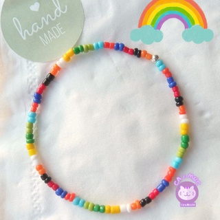 Vòng tay hạt cườm cầu vồng phong cách