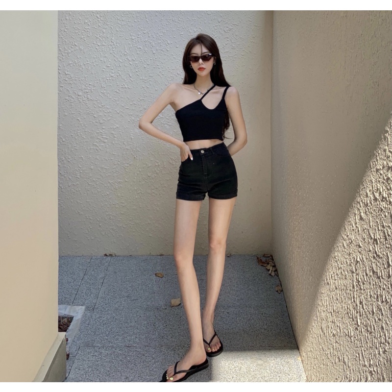 Áo Hai Dây Dệt Kim Dáng Ngắn Màu Xanh Lá Thời Trang Mùa Hè Cho Bé Gái wd2307 | BigBuy360 - bigbuy360.vn