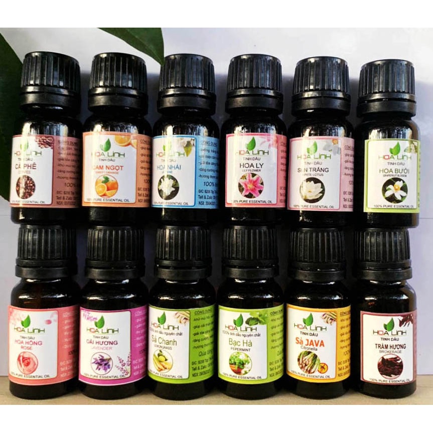 TINH DẦU thiên nhiên HOALINH  10ml - Treo xe - Tinh dầu xông phòng