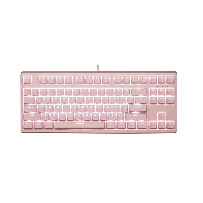 Bàn phím cơ E-Dra EK387 Black/White/Pink Huano switch - Chính hãng bảo hành 24 tháng