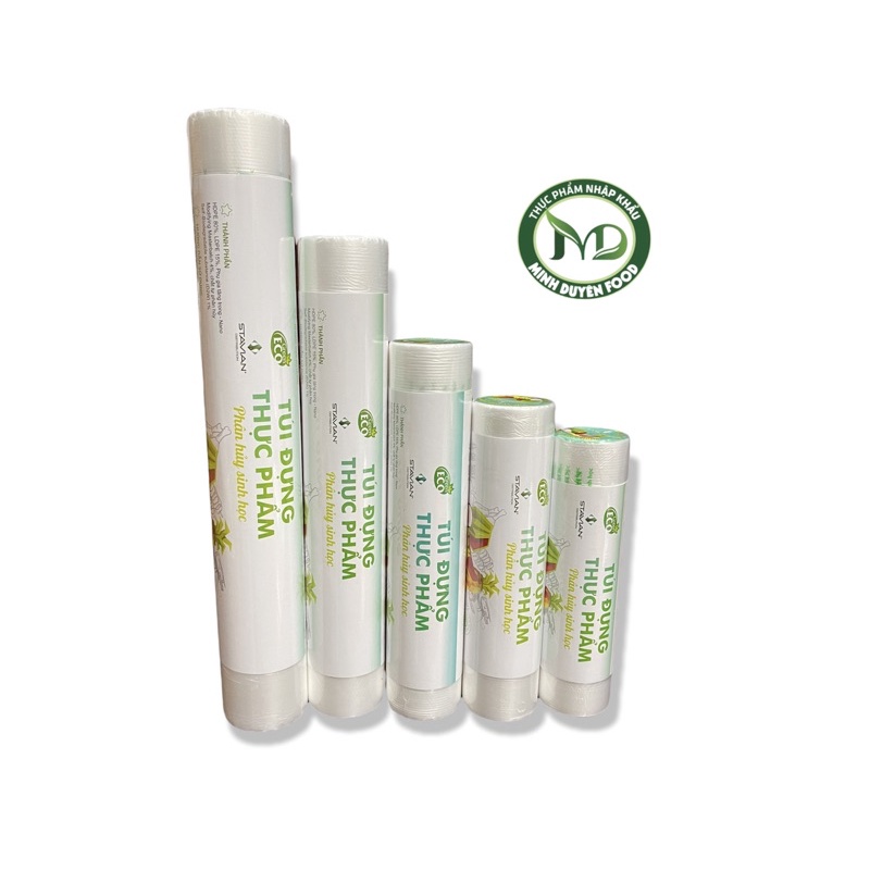 Túi đựng thực phẩm tự huỷ sinh học Starvian Green Eco 100 chiếc/cuộn