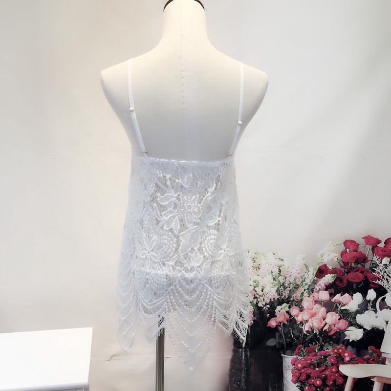 Đầm ngủ ren hoa thiết kế quyến rũ đồ ngủ sexy 8027