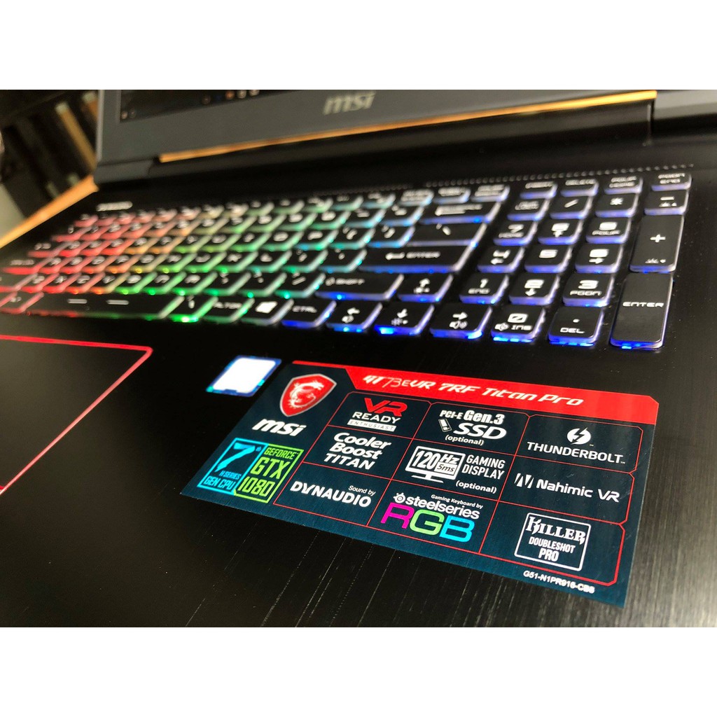 Laptop MSI GT73EVR 7RF Titan Pro/ i7-7700HQ/ RAM 16G/ SSD 512G + 1T/ GTX1080 8G [GAMING] [ZIN 100%] | BigBuy360 - bigbuy360.vn