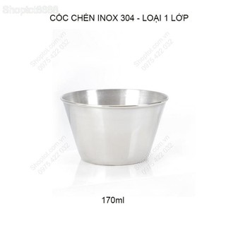 BÁT CHÉN ĐỰNG GIA VỊ BẰNG INOX 304 LOẠI 1 LỚP 170ML (Kho hàng Hà Nội)